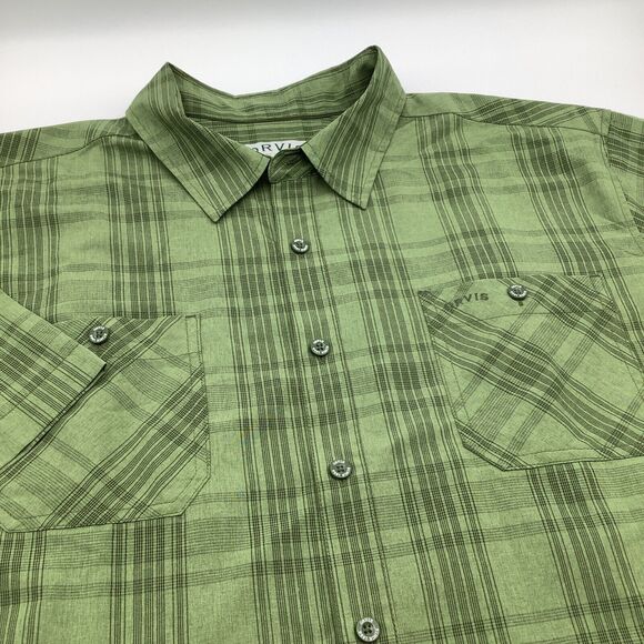 Orvis Mens Short‎ Sleeve Button Up Shirt Green Size XXL - Picture 1 of 7